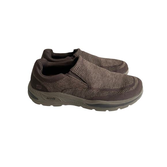 Skechers Motley Vaseo Loafer Slip In Arch Fit Brown Mens Size 13 Comfort Shoe - Picture 5 of 12